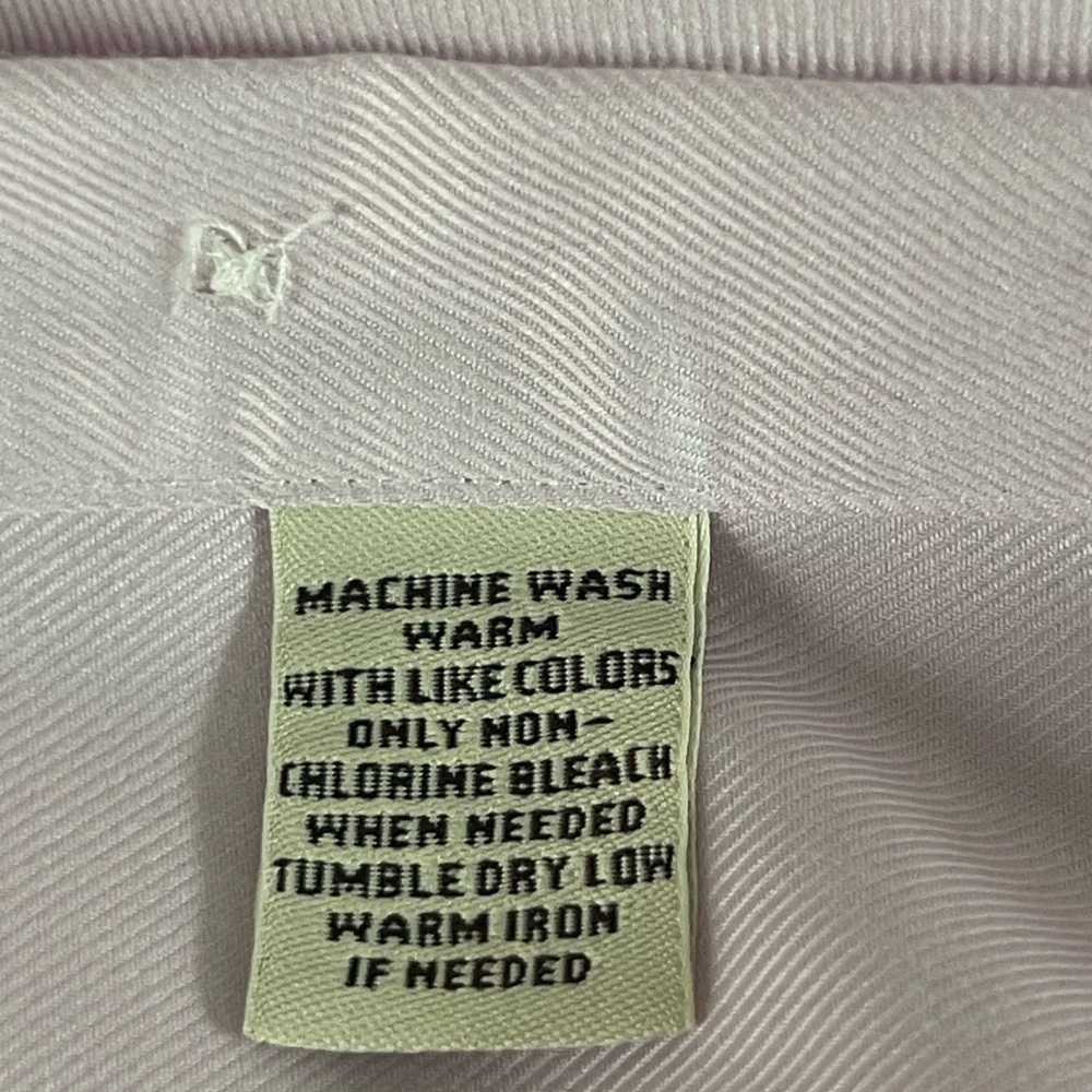 Pronto Uomo 2 Ply Non Iron Men's Pink Dress Shirt 15- 32/33 - Picture 5 of 6